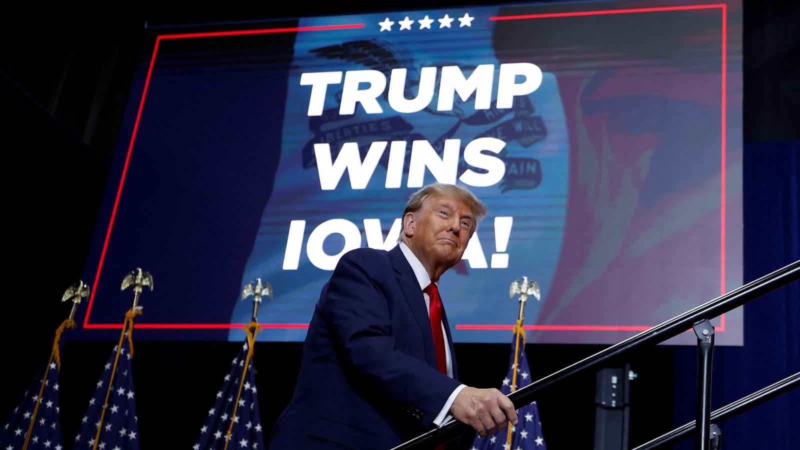 Former President Donald J. Trump Wins Iowa Caucuses In Historic 30